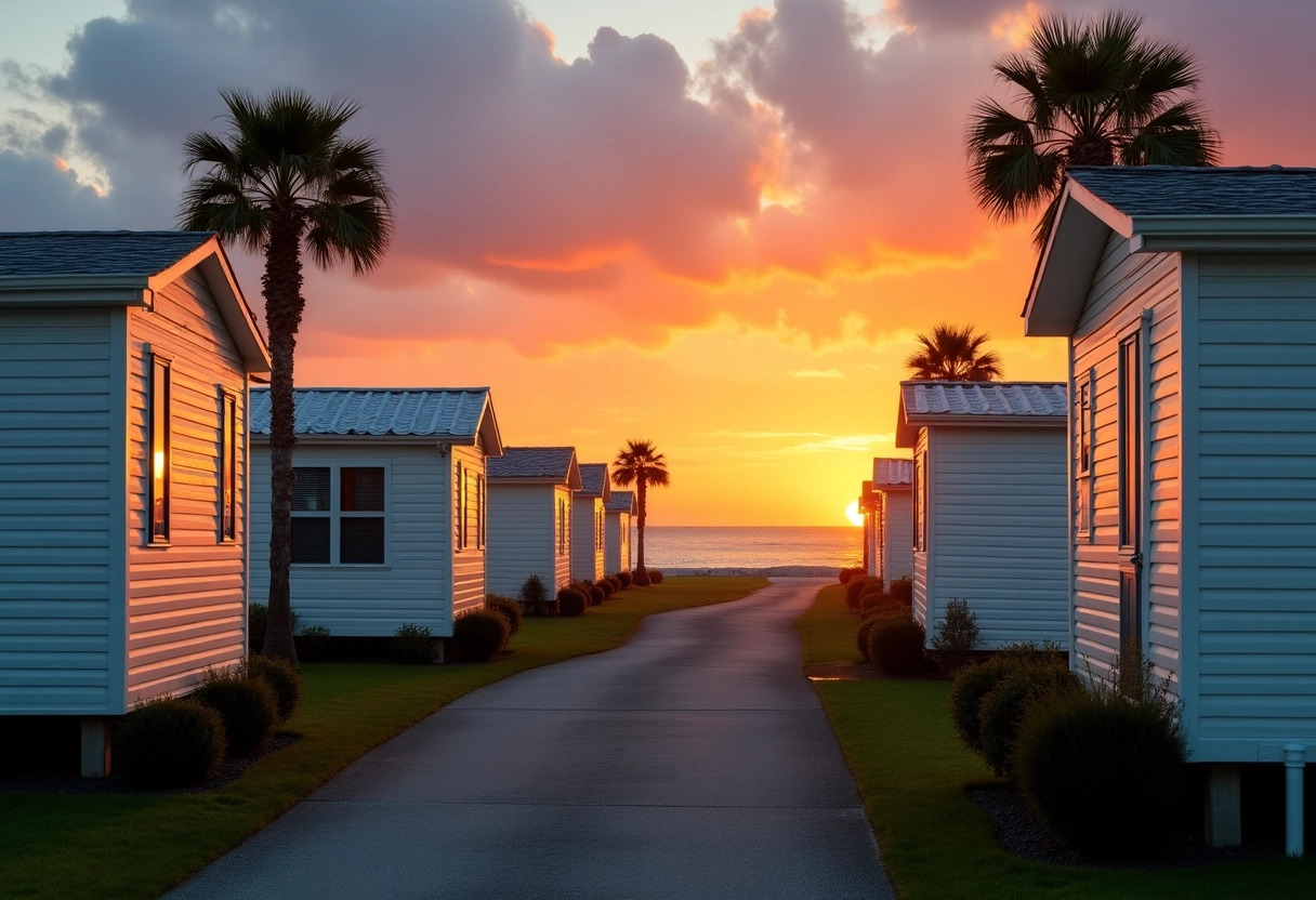 plage mobil-home